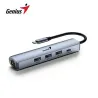 HUB USB-C GENIUS UH-545 GIGABIT ETHERNET 1-USB-C 3-USB-A