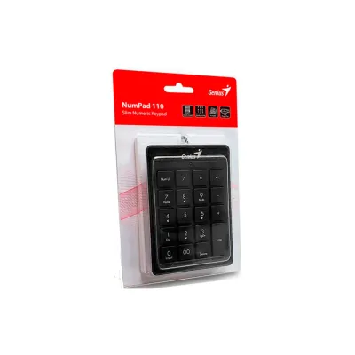 TECLADO NUMERICO GENIUS NUMPAD 110 USB CHOCOLATE KEYS BLACK