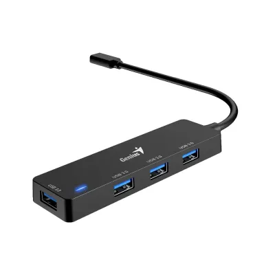 HUB USB-C GENIUS UH-400 4 USB-A 3.0 BLACK (31240002400)