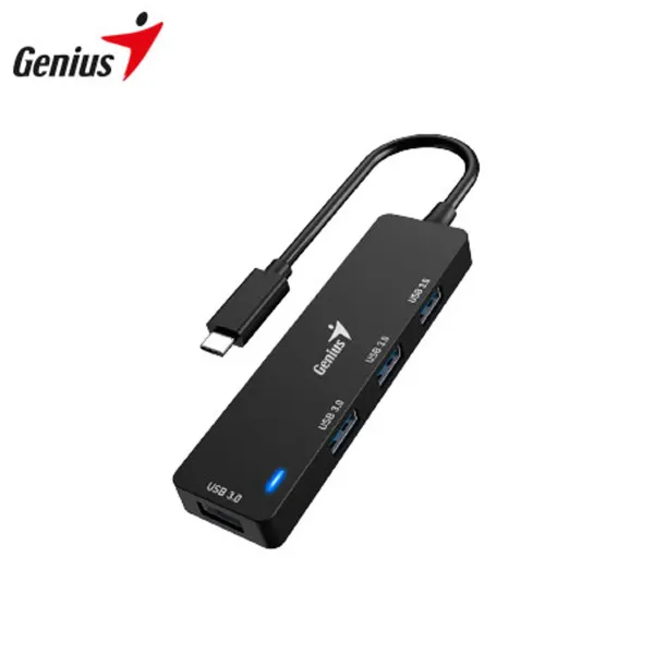 HUB USB-C GENIUS UH-400 4 USB-A 3.0 BLACK (31240002400)