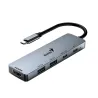 HUB USB-C GENIUS UH-500 2 USB-A 3.0 / 1 USB-C / 1 HDMI 4K POWER DELIVERY 100W SILVER
